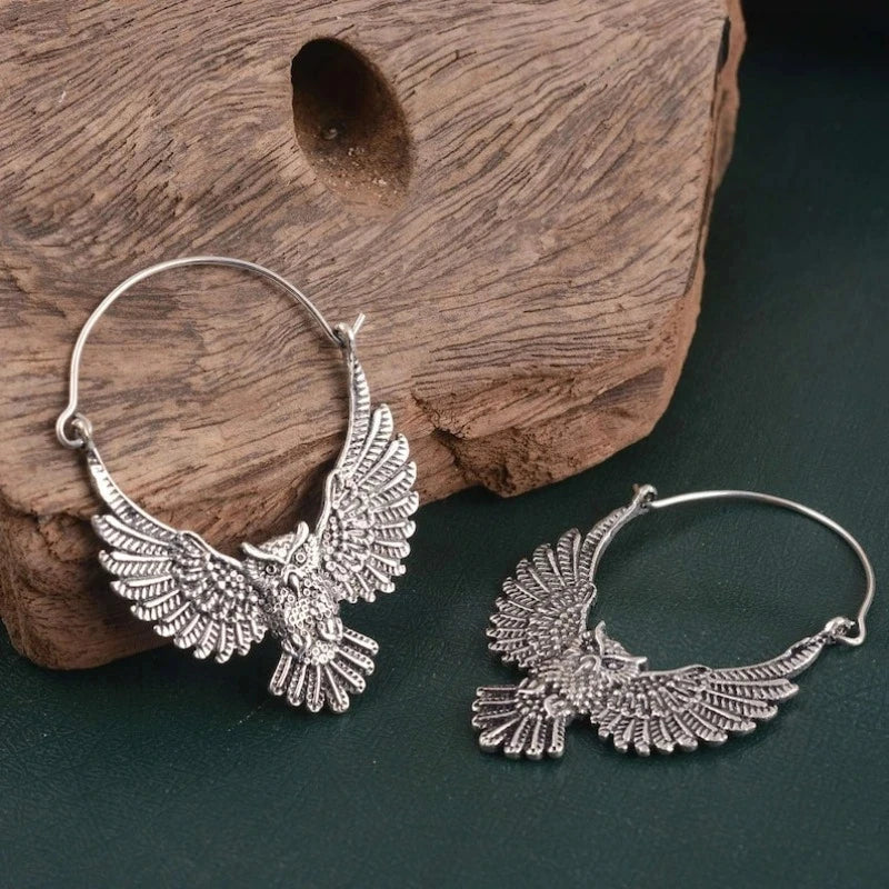 Aretes Búho Bohemio vintage