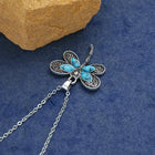 Collar con colgante de libélula - Sueños de plata 3