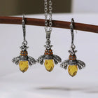 Set de joyería Collar y Aretes Abeja vintage 1