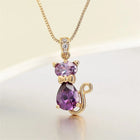 Collar Colgante Gato en Cristal 1