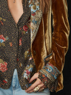 Marcelline | Vintage Floral Print Patchwork Blazer 4