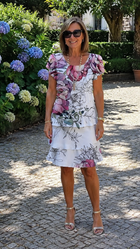Celia – Vestido Elegante y Fluido con Volantes 1