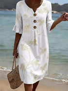 Vestido casual de mujer con estampado floral 1