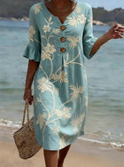 Vestido casual de mujer con estampado floral 1