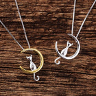 Collar élégant Gato y croissant de lune 1