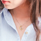 Collar élégant Gato y croissant de lune 3