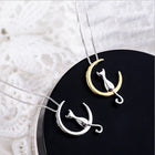 Collar élégant Gato y croissant de lune 2