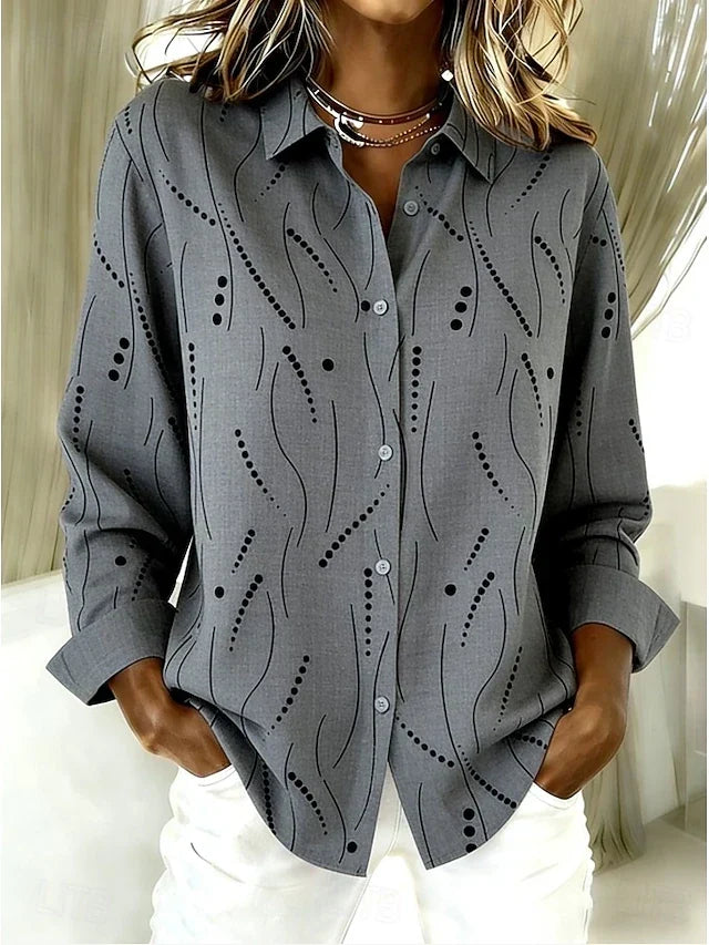 Patricia | Blusa Casual con Estampado de Líneas
