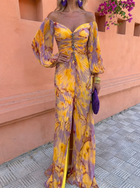 GRETA™ – LONG FLORAL DRESS WITH A DEEP NECKLINE 2