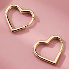 Pilar - Pendientes Dorados en Forma de Corazón de Acero Inoxidable 4