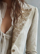 Isabela | Blazer Marfil con Bordado Sastre 5