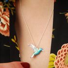 Collar Colibrí Émaillé en Plata de ley 3