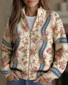 Eulalia™ | Cárdigan con Estampado de Rosas Trepadoras y Cintas 1