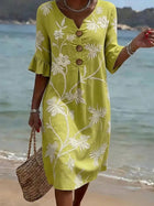 Vestido casual de mujer con estampado floral 1