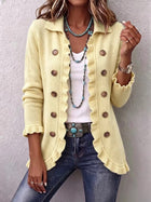 Liliana | Chaqueta de Punto Crema con Volantes 1