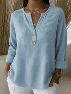Lucía | Camiseta Henley Gofrada con Botones 2