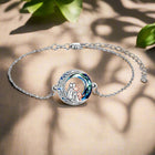 Pulsera ajustable con breloque Perro en Plata de ley 3