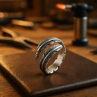Pluma de ángel - Anillo conmemorativo ajustable 1