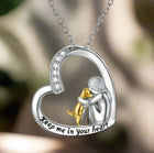 Collar en Plata de ley 925 - Motif Corazón y Perro con Zirconia 2