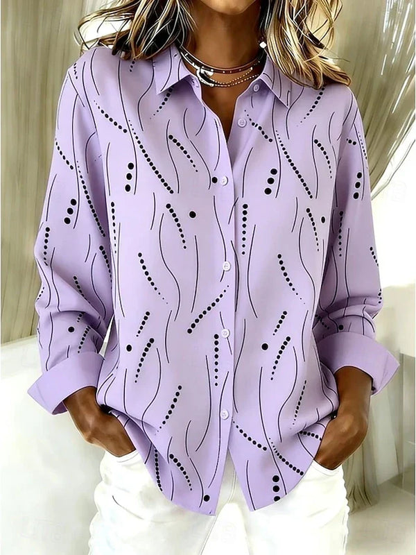 Daniela | Blusa Casual con Estampado Abstracto