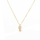 Collar Gato plaqué oro con zircon 4