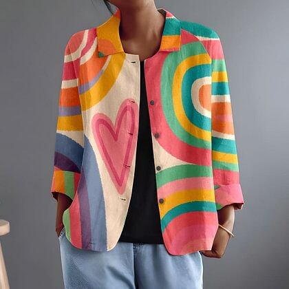 Gloria | Chaqueta con Estampado Artístico