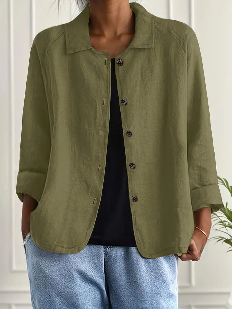 Coralia | Camisa Oversize Relajada de Botones