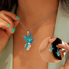 Hermoso Collar Colibrí con Aretes de regalo - Oferta por tiempo limitado 1