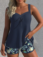 Valeria - Traje de Baño de Rayas con Short de Playa 1