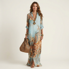 AliceLeon™ | Vestido Camisero Maxi de Seda 1
