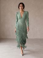 Chiara | Vestido Elegante con Mangas de Flecos 1