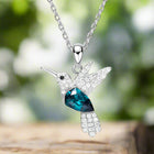 Collar de colibrí brillante con zirconia 1