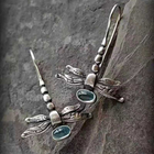 Aretes de libélula vintage en plata 1