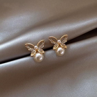 Aretes Mariposa y Perlas vintage 1