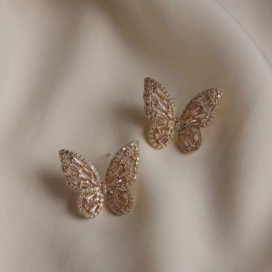 Aretes Mariposa lumineuses vintage