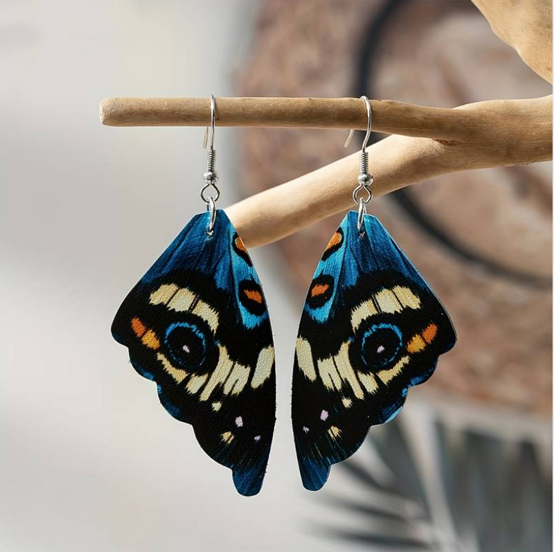 Aretes vintage ailes de Mariposa Exóticos