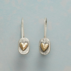 Macarena - Pendientes en Forma de Corazón de Plata y Oro 1