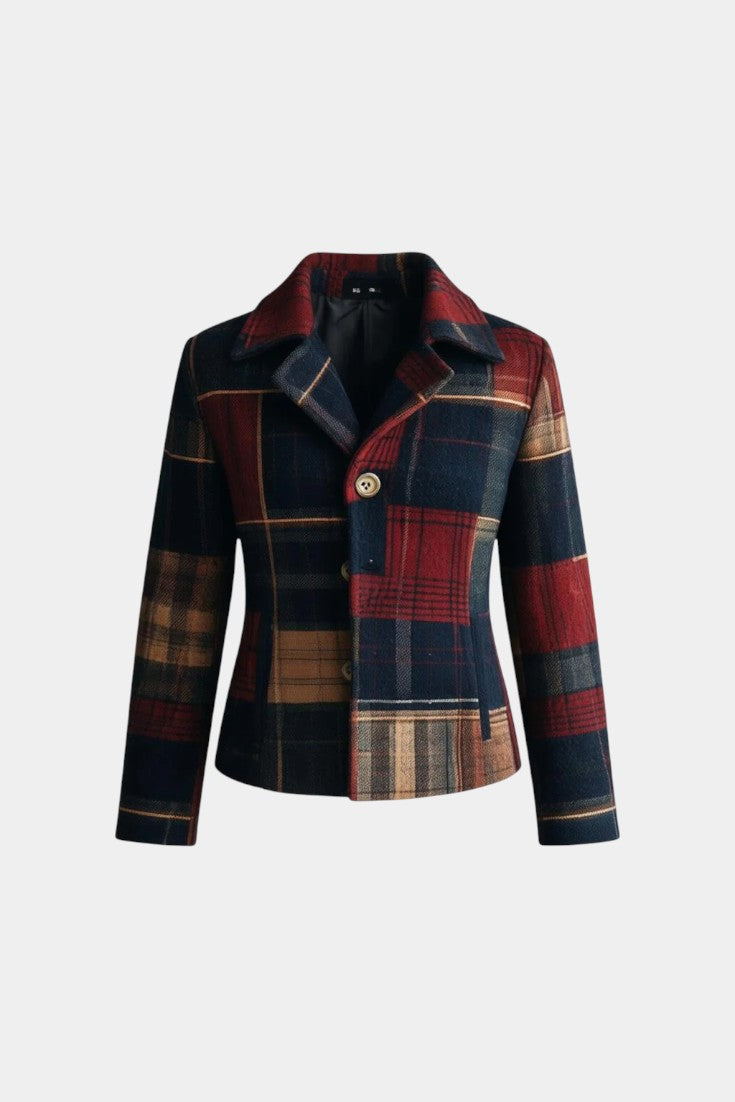 Emma | Chaqueta Corta a Cuadros Atemporal