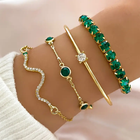 Aurora - Set de Pulseras Vintage con Circonita Verde 1