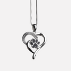 Collar Infini en Acero inoxidable con Corazón y Huella 2