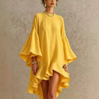 Amelia Vestido Elegante con Volantes y Dobladillo Asimétrico 4