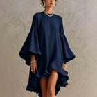 Amelia Vestido Elegante con Volantes y Dobladillo Asimétrico 5