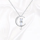 Croissant de lune y Collar de Gato en pierre de lune 3