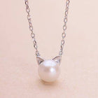 Hermoso Collar Gato con Perlas y Aretes + Anillo de regalo 3
