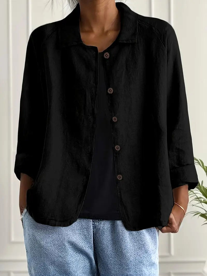 Judit | Blusa Relajada de Botones