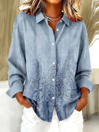 Luciana | Blusa Vintage con Estampado Botánico 2