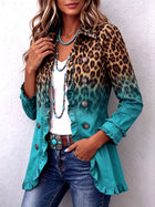Mercedes | Chaqueta Blazer Leopardo Degradado con Volantes 2