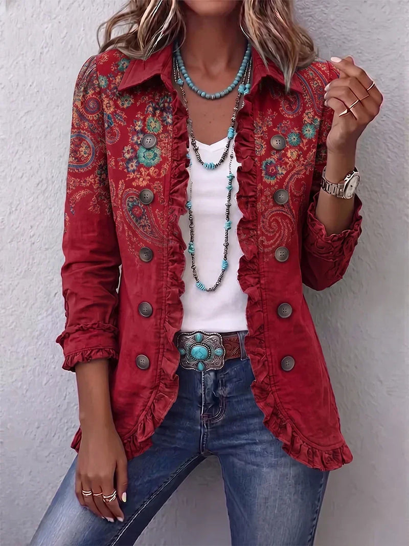 Inmaculada | Chaqueta Cachemira con Volantes