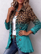 Mercedes | Chaqueta Blazer Leopardo Degradado con Volantes 3