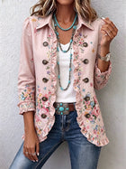 Araceli | Chaqueta Floral con Volantes y Botones 1